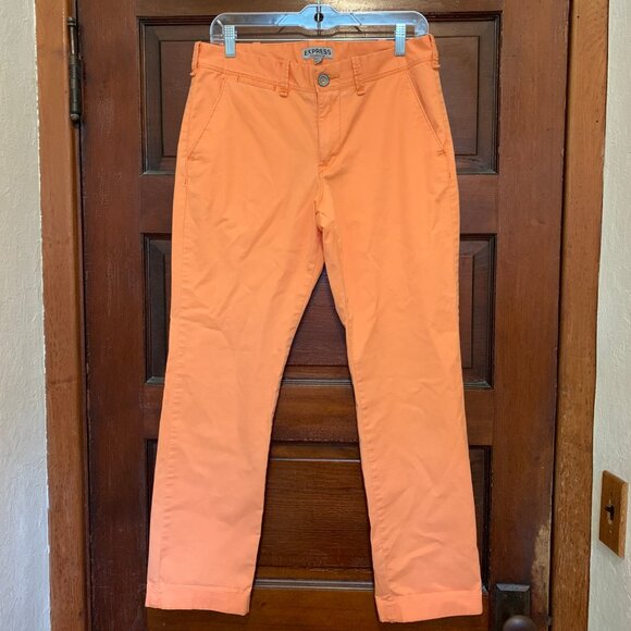Express Orange Mens Pants 32/28.5 - Picture 1 of 5